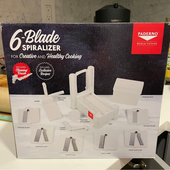 New unused Paderno World Cuisine 6-Blade Vegetable Slicer/Spiralizer - Picture 3 of 8